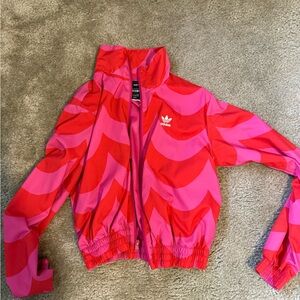 Adidas Primegreen Red and Pink Jacket